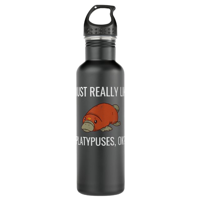 I Just Really Like Platypuses Ok Funny Platypus  710 Ml Water Bottle (Front)