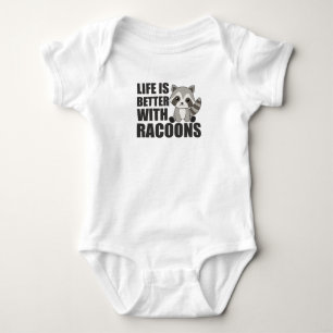 I Just Really Like Racoons Cute Raccoon Baby Bodysuit