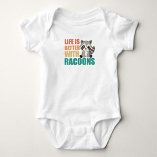 I Just Really Like Racoons Cute Raccoon Baby Bodysuit