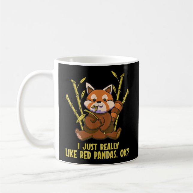 I Just Really Like Red Pandas Red Panda Coffee Mug (Left)