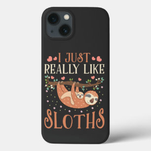 I Just Really Like Sloths Mom Baby Sloth Lover iPhone 13 Case
