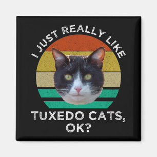 I Just Really Like Tuxedo Cats OK? Magnet