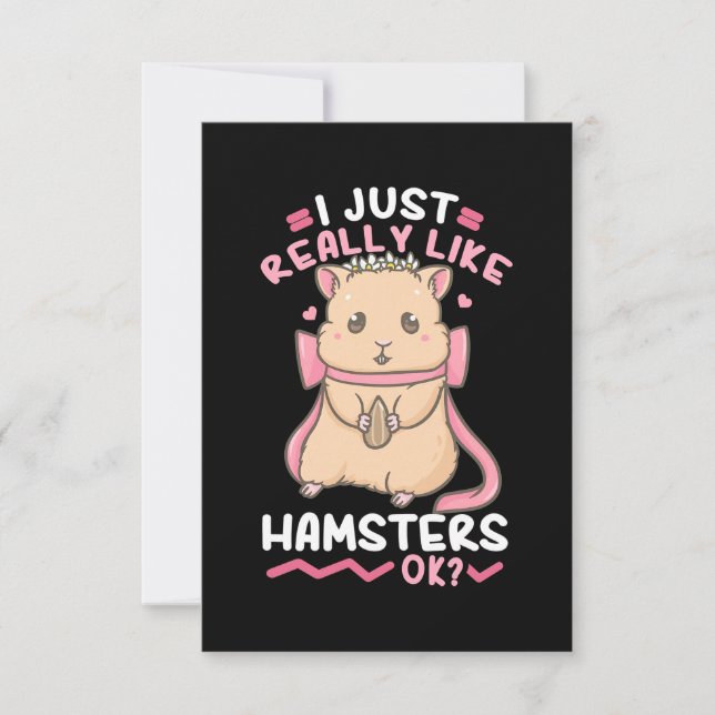 I Just Really Likes Hamsters RSVP Card (Front)