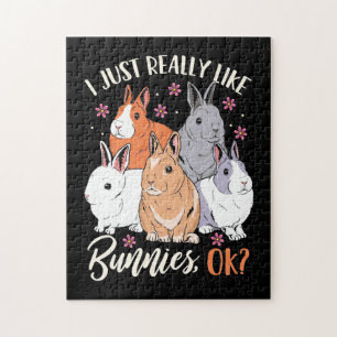 I Just Really Likes Rabbits Jigsaw Puzzle