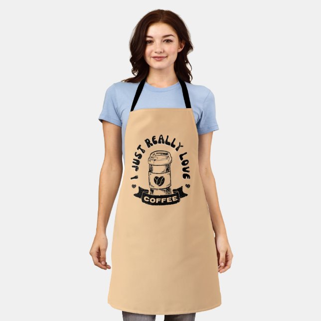 I just really love coffee apron (Worn)