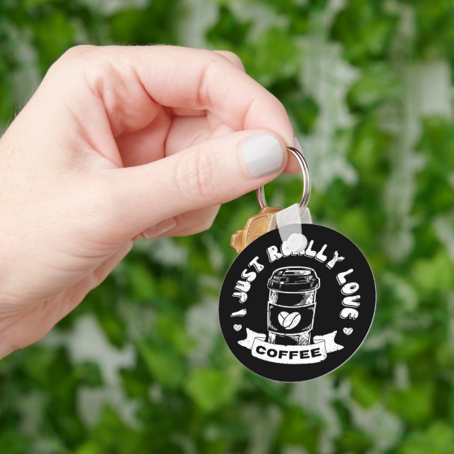I just really love coffee keychain (Hand)
