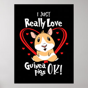 I Just Really Love Guinea Pigs Poster