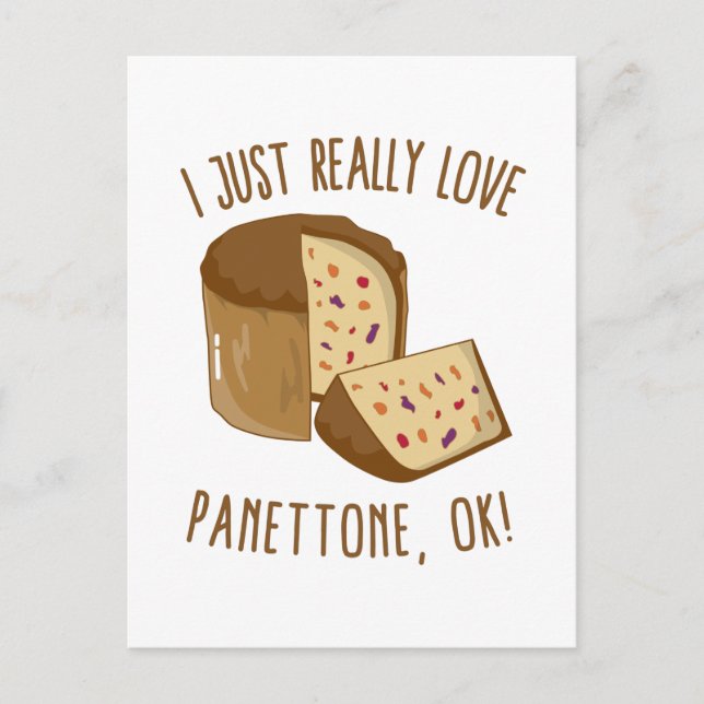 I Just Really Love Panettone, Ok! Postcard (Front)