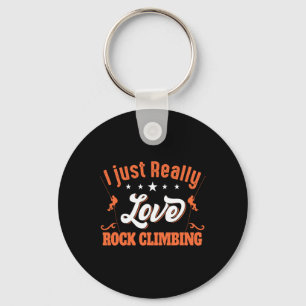 I Just Really Love Rock Climbing - Bouldering Rock Keychain