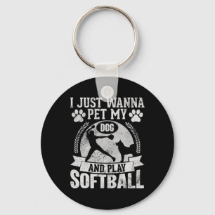I Just Wanna Pet Dog And Play Softll Girls Teens W Keychain