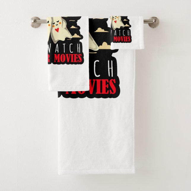 I Just Want To Cuddle And Watch Horror Movies Bath Towel Set (Insitu)