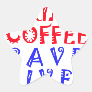 I Just want to drink coffee Star Sticker