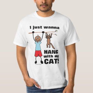 I Just Want to Hang With My Cat! Funny Cat T-Shirt