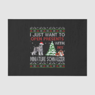 I Just Want To Open Presents With My Miniature Sch Tissue Paper