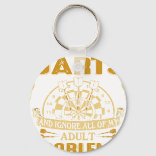 I Just Want To Play Darts and Ignore All of My Adu Keychain