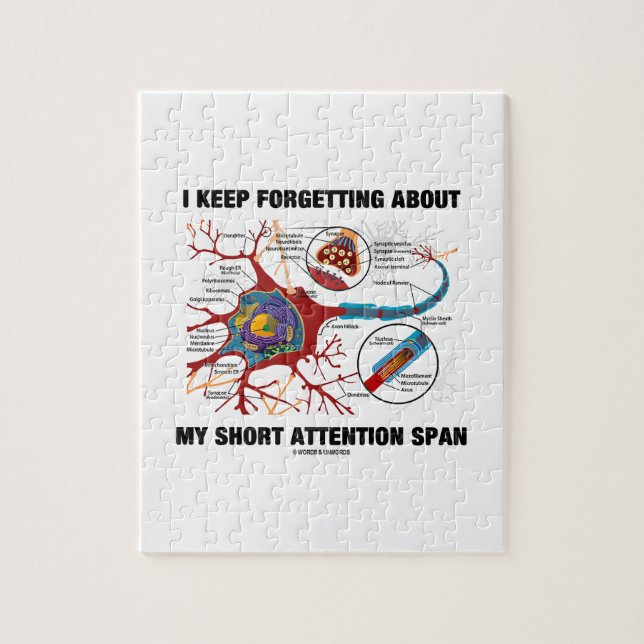 I Keep Forgetting About My Short Attention Span Jigsaw Puzzle (Vertical)