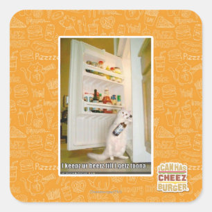 I keepz ur beerz square sticker