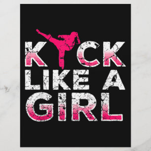 I Kick Like A Girl Karate Kickboxing Letterhead