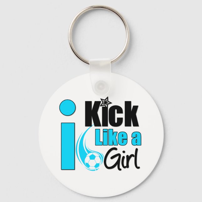I Kick Like A Girl Keychain (Front)