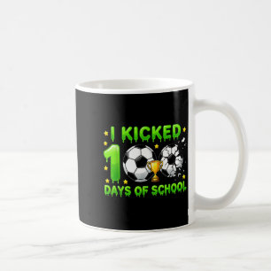 I Kicked 100 Days Of School Soccer Boys Kids Sport Coffee Mug