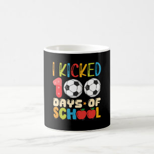 I Kicked 100 Days of School Soccer Lover Coffee Mug