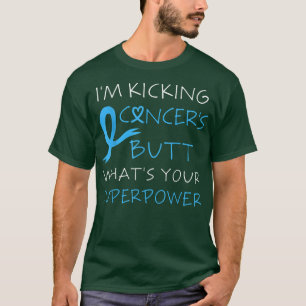 I Kicked Cancer's Butt Breast Cancer Ribbon Surviv T-Shirt