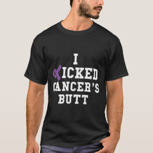 I Kicked Cancer's Butt Pancreatic Cancer Awareness T-Shirt