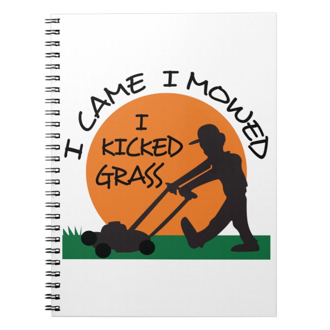 I Kicked Grass Notebook (Front)
