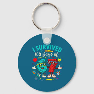 I Kids Survived 100 Days 67 100th Keychain