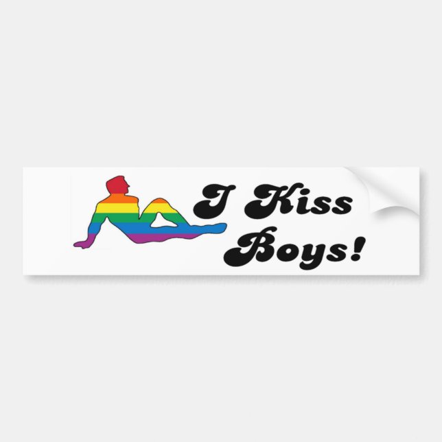 I Kiss Boys Bumper Sticker (Front)