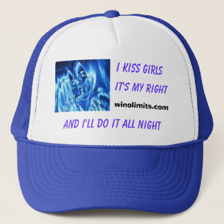 "I kiss girls all night" new Blue Hat