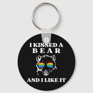 I Kissed A Bear And I Liked It Funny Keychain