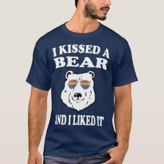 I Kissed A Bear And I Liked It T Gay LGBT Funny T-Shirt