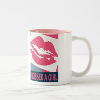 I kissed a girl Two-Tone coffee mug