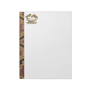 I Kissed a Snake Brown and Gold Print Notepad