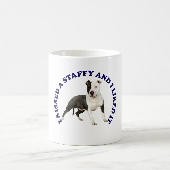 I Kissed a Staffy Coffee Mug (Center)