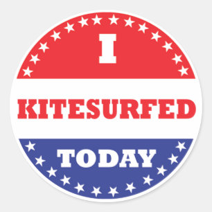 I Kitesurfed Today Classic Round Sticker