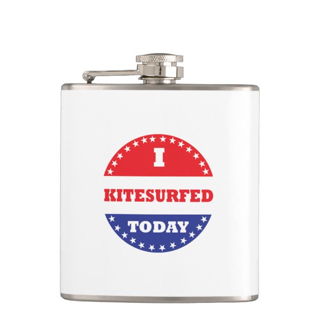 I Kitesurfed Today Hip Flask (Front)