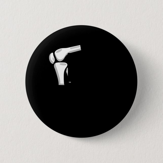 I Kneed Help Surgery Replacement Bionic Knee Club 2 Inch Round Button (Front)