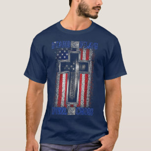 I Kneel at the Cross and Stand for the Flag  T-Shirt