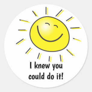 I Knew You Could Do It Teacher Encouragement Classic Round Sticker