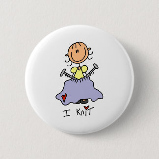 I Knit 2 Inch Round Button