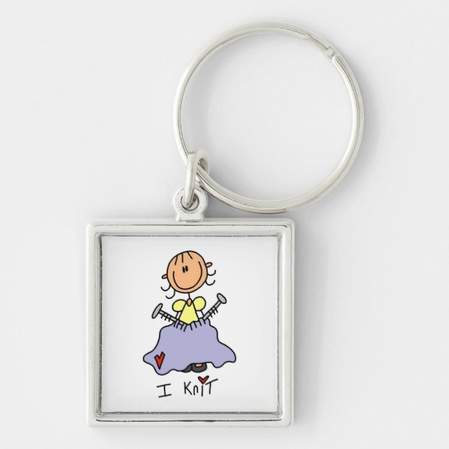 I Knit Keychain (Front)
