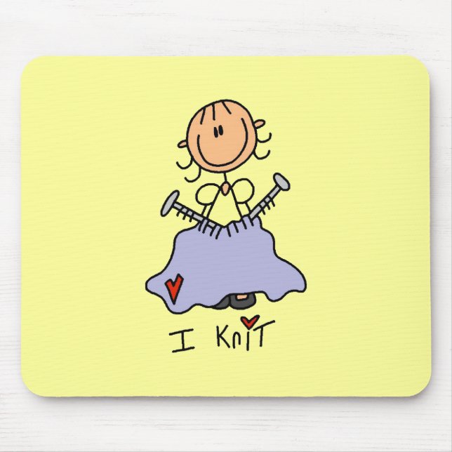 I Knit Mouse Pad (Front)