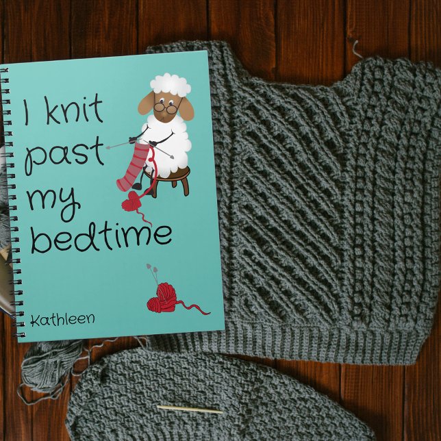I Knit Past My Bedtime Sheep Custom Notebook (Creator Uploaded)