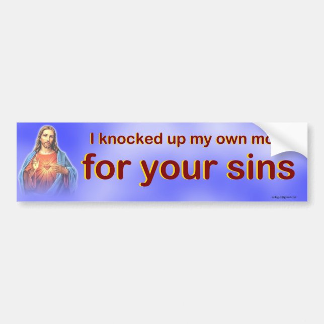I knocked up my own mom... bumper sticker (Front)