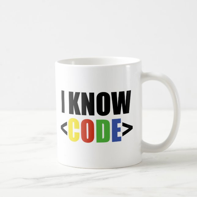 I Know CODE Coffee Mug (Right)