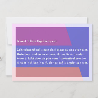 I know, dear Occupational Therapist Thank You Card