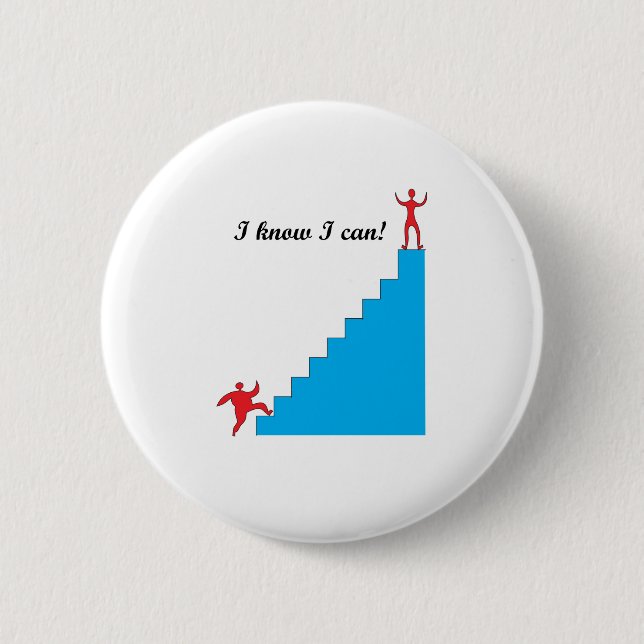 I know I can! 2 Inch Round Button (Front)