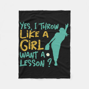 I Know I Play Like A Girl Softll Fleece Blanket